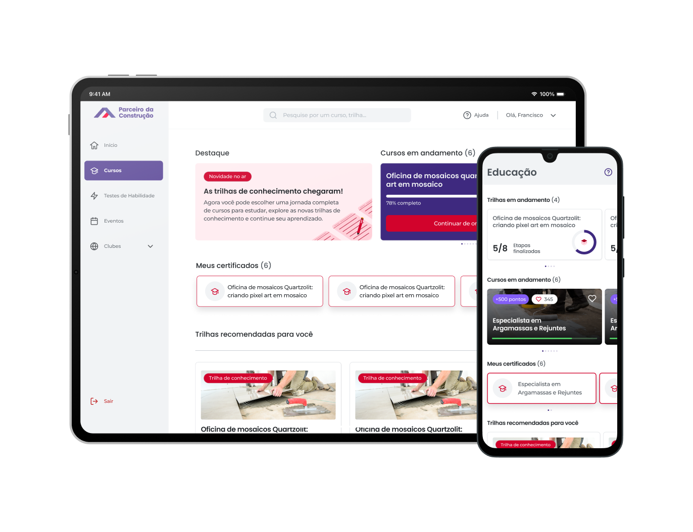 Otimização da plataforma educacional